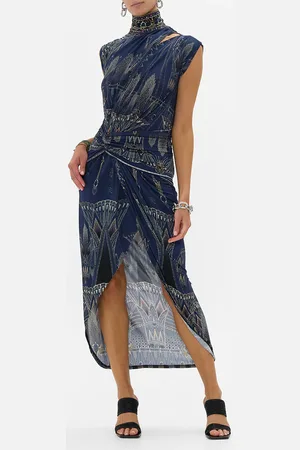 Camilla Gathered Column Jersey Dress the Egypt Effect, XS