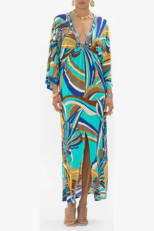 Camilla Draped Jersey Dress with Hardware Oasis Oracle, L