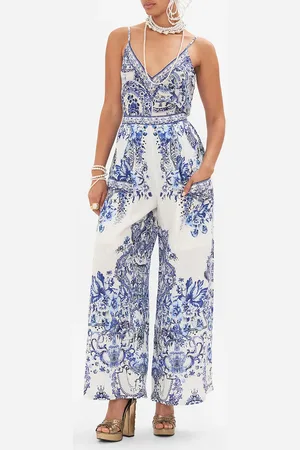 Camilla Wide Leg Trouser with Front Pockets Glaze and Graze, L