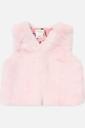 Camilla Kids Faux Fur Vest Woodblock Wonder, 6
