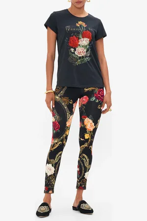Camilla Slim Fit Round Neck T-Shirt - Magic in the Manuscripts, L