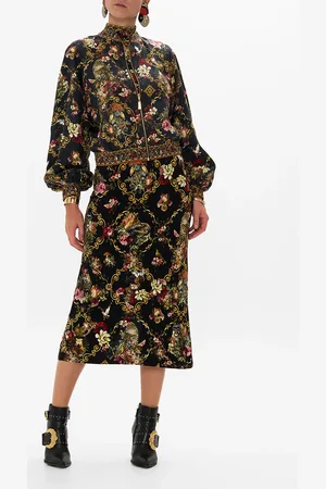 Camilla Blouson Sleeve Bomber Told in the Tapestry, L