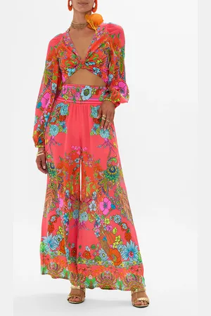Camilla Shirred Waist Pant Windmills and Wildflowers, XS