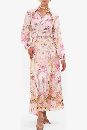 Camilla Cropped Wrap Shirt Fresco Fairytale, XXL