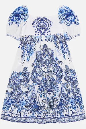 Camilla Kids Midi Dress with Puff Sleeve Glaze and Graze, 10