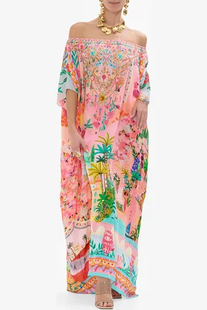 Camilla Off Shoulder Kaftan Sister Sunset, O/S