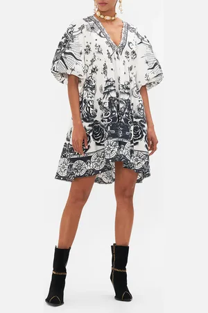 Camilla Puff Sleeve Short Dress Tales of Tattoo, XXS
