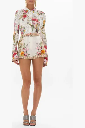Camilla Silk Spliced Knit Shirt Egyptian Rose, S