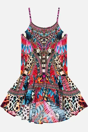 Camilla Kids Tiered Hi-Lo Party Dress 4-10 Sahara Supernatural, 8