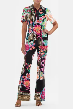 Camilla Jersey Flare Pant Printed Prima Vera, S