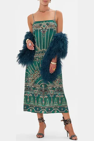 Camilla Square Neck Midi Dress a Venice Veil, M