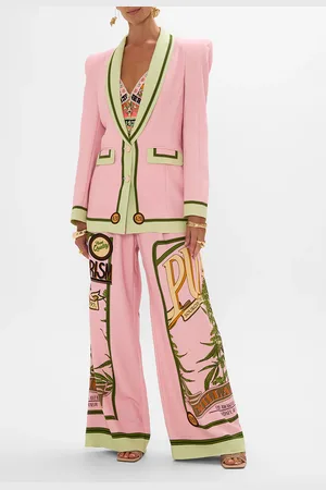 Camilla Peaked Shoulder Blazer Lets Chase Rainbows, L