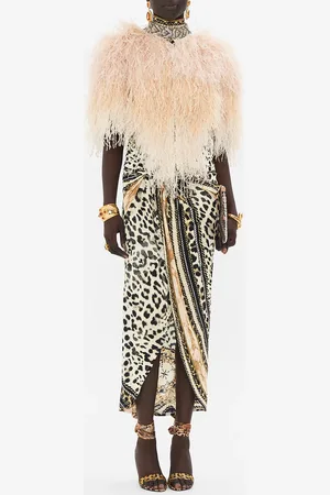 Camilla Feather Beaded Gilet Mosaic Muse, S