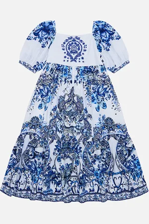 Camilla Kids Midi Dress with Puff Sleeve 12-14 Glaze and Graze, 12