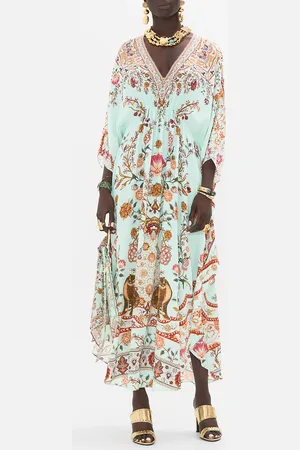 Camilla Gathered Waist Kaftan Weaving Worlds, O/S