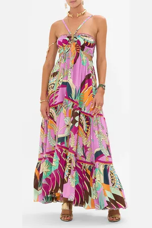 Camilla Gathered Cut Out Dress Giza Goddess, S