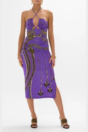 Camilla Cut Out Sleeveless Jersey Halter Neck Dress Luxorland Lady, XL
