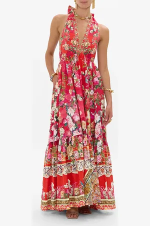 Camilla Ruffle Hem Halter Dress Sweet Home Alexandria, S