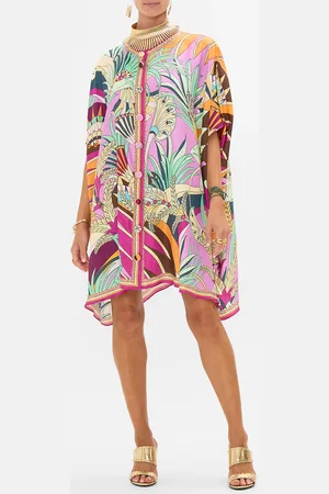 Camilla Button Through Batwing Short Kaftan Giza Goddess, O/S