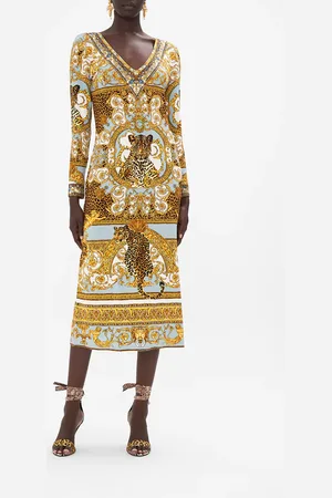 Camilla V Neck Midi Jersey Dress Palazzo Pride, M
