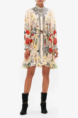 Camilla Drop Sleeve Shirt Dress Etched into Eternity, S
