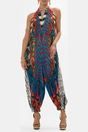 Camilla Plisse Jumpsuit with Neckpiece Desert Visions, XL/XXL