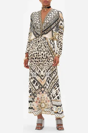 Camilla Twist Front Batwing Dress Mosaic Muse, XXS
