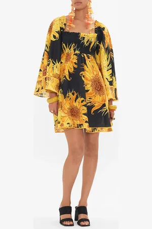Camilla Smocked Bodice Short Dress Make Me Your Masterpiece, XXS