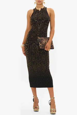 Camilla Jersey Tank Dress - Hotfix Nouveau Noir, S