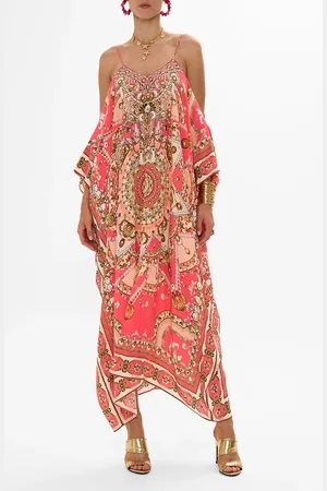 Camilla Shoestring Strap Kaftan Shell Games, O/S