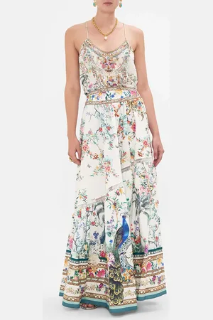 Camilla Skirt with Shaped Seam Plumes and Parterres, S