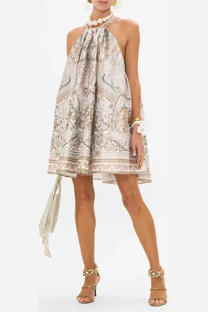 Camilla Trapeze Mini Dress Ivory Tower Tales, M/L