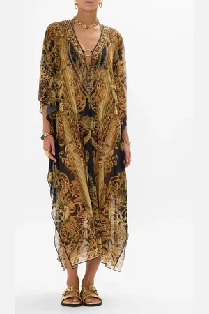 Camilla Stretch Mesh Kaftan with Trim Era of Empires, O/S