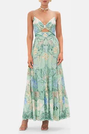Camilla Cut Out Bodice Dress with Tiered Skirt Dreaming in Dutch, S