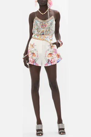 Camilla Tuck Front Short with Belt Plumes and Parterres, XS