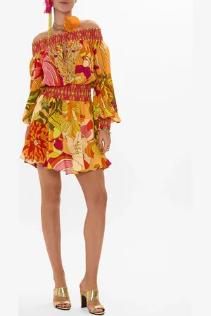 Camilla Off Shoulder Short Dress the Flower Child Society, XXS