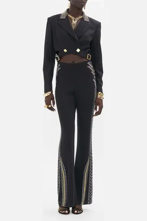 Camilla Cropped Jacket with Cutout and Buckle Detail they Called Her Nefertari, S