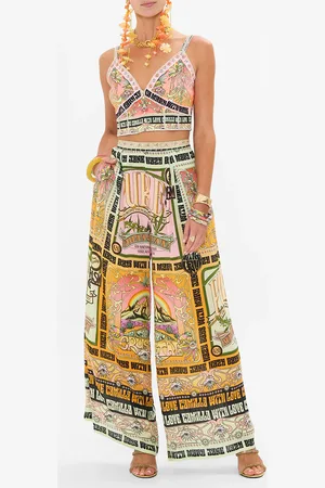 Camilla Tuck Front Pant Lets Chase Rainbows, L