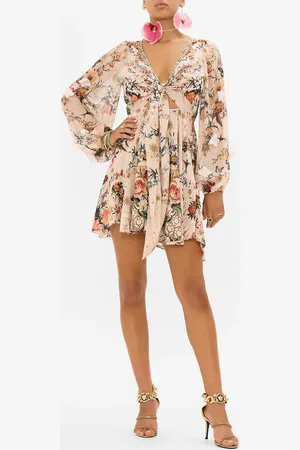Camilla Short Wrap Tie Dress Rose Garden Revolution, L