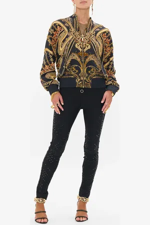Camilla Embellished Bomber Jacket Nouveau Noir, M