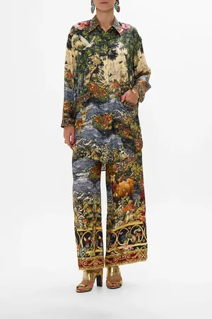 Camilla Shirt Tunic with Pockets Tapestry Totems, S