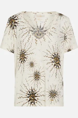 Camilla Relaxed V-Neck Tee Goddess Energy, XXL