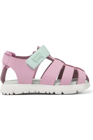 Camper Oruga - Sandals for - Pink, size 21, Smooth leather/Cotton fabric