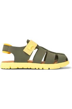 Camper Oruga - Sandals for Girls - Green, size 30, Smooth leather