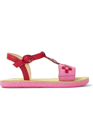 Camper Twins - Sandals for Girls - Red,Pink, size 32, Smooth leather