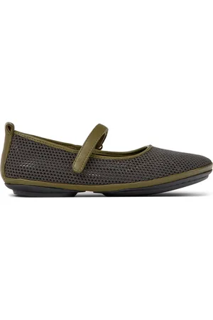 Camper Right TENCEL® - Ballerinas for Women - Grey, size 36, Cotton fabric/Smooth leather