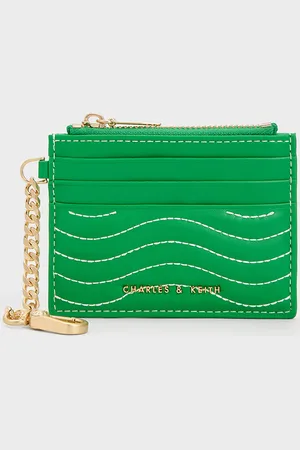 CHARLES & KEITH Aubrielle Stitch-Trim Zip Card Holder