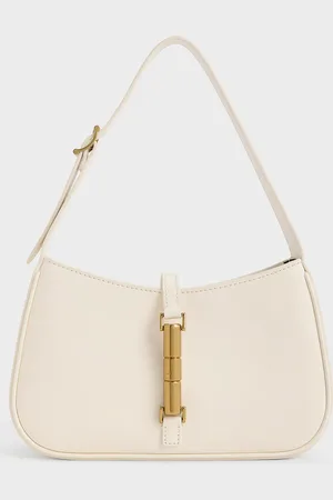 CHARLES & KEITH Cesia Metallic Accent Shoulder Bag