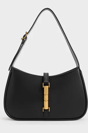 CHARLES & KEITH Cesia Metallic Accent Shoulder Bag
