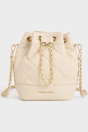 CHARLES & KEITH Julia Quilted Two-Way Bucket Bag